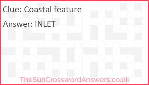 Coastal feature Answer