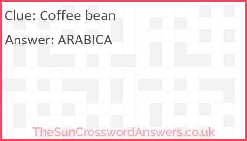 Coffee bean Answer