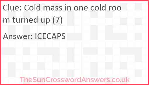 Cold mass in one cold room turned up (7) Answer