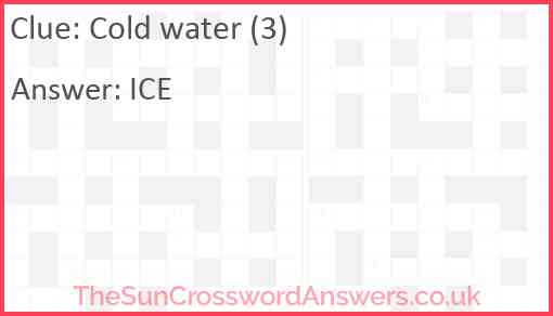 Cold water (3) Answer