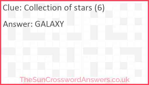 Collection of stars (6) Answer