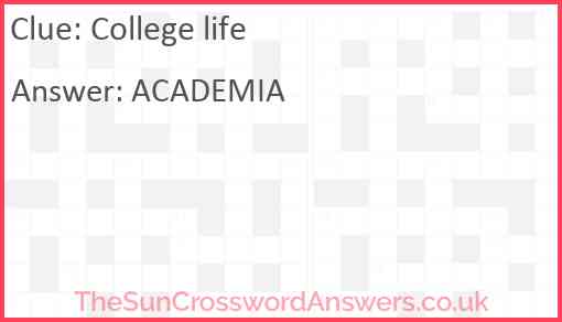 College life Answer