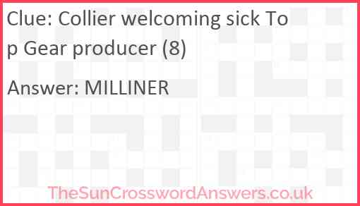 Collier welcoming sick Top Gear producer (8) Answer
