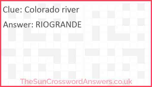 Colorado river Answer