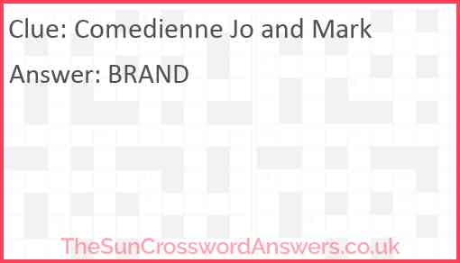 Comedienne Jo and Mark Answer