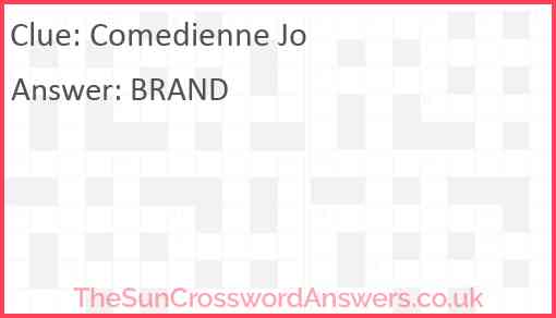 Comedienne Jo Answer