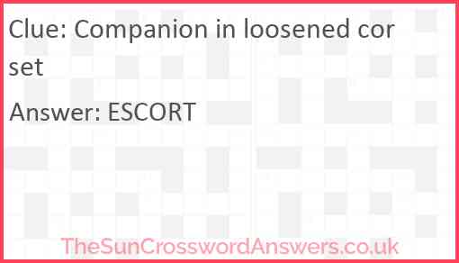 Companion in loosened corset Answer