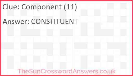 Component (11) Answer