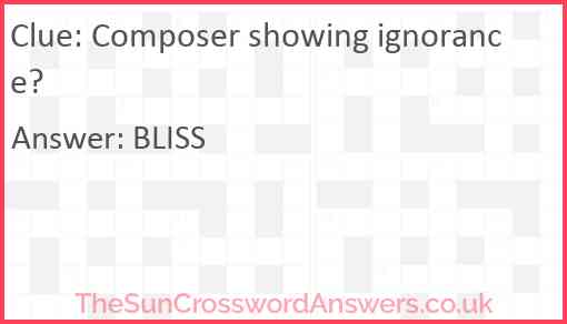 Composer showing ignorance? Answer