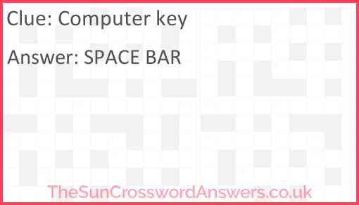 Computer key Answer