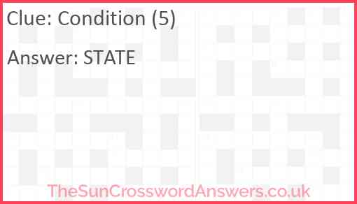Condition (5) Answer