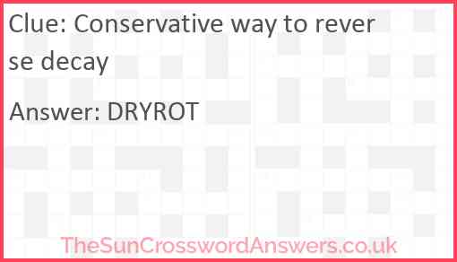 Conservative way to reverse decay Answer