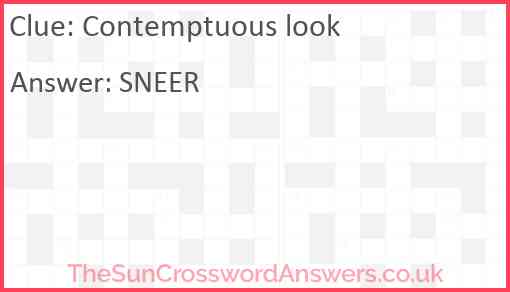 Contemptuous look Answer