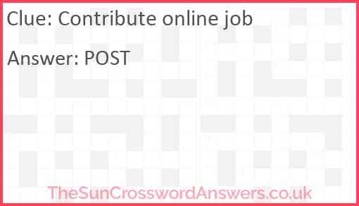 Contribute online job Answer