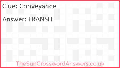 Conveyance Answer