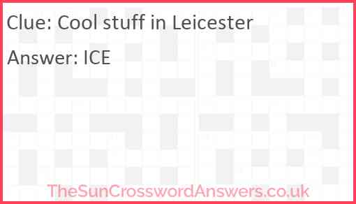 Cool stuff in Leicester Answer