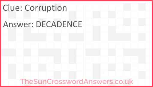 Corruption Answer