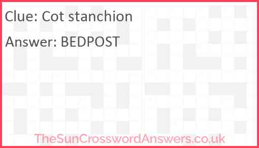 Cot stanchion Answer