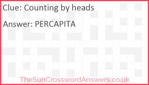 Counting by heads Answer