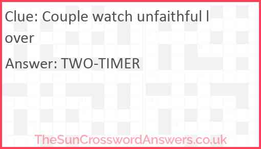 Couple watch unfaithful lover Answer