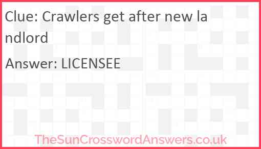 Crawlers get after new landlord Answer