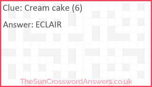 Cream cake (6) Answer