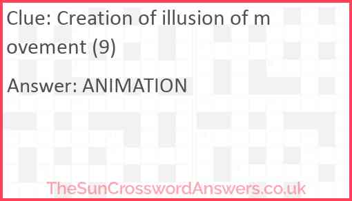 Creation of illusion of movement (9) Answer