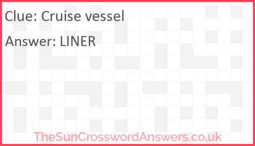 Cruise vessel Answer