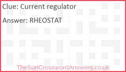 Current regulator Answer