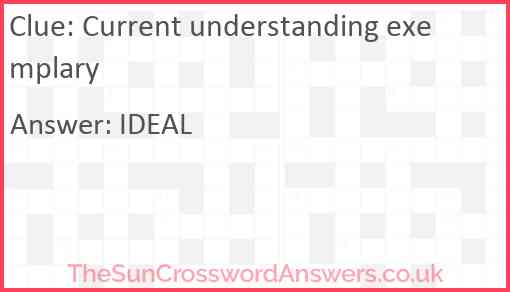 Current understanding exemplary Answer