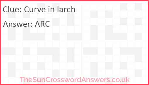 Curve in larch Answer