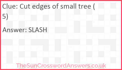 Cut edges of small tree (5) Answer