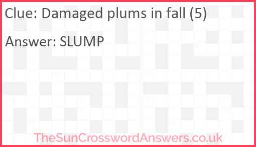 Damaged plums in fall (5) Answer