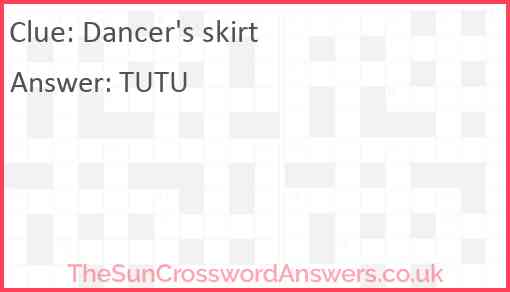 Dancer's skirt Answer