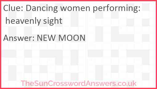 Dancing women performing: heavenly sight Answer