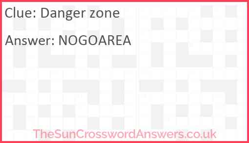 Danger zone Answer