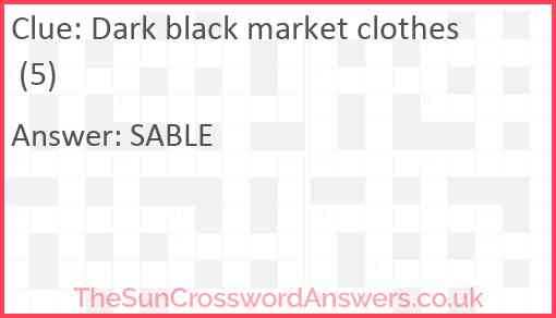 Dark black market clothes (5) Answer