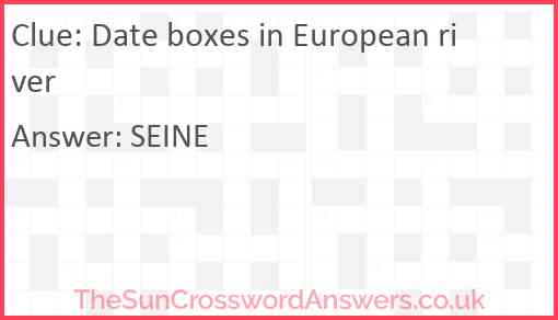 Date boxes in European river Answer