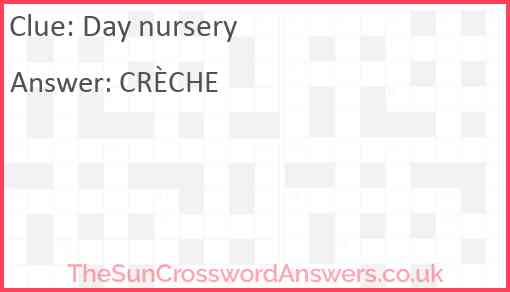 Day nursery Answer