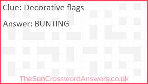 Decorative flags Answer