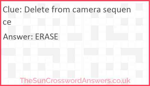 Delete from camera sequence Answer