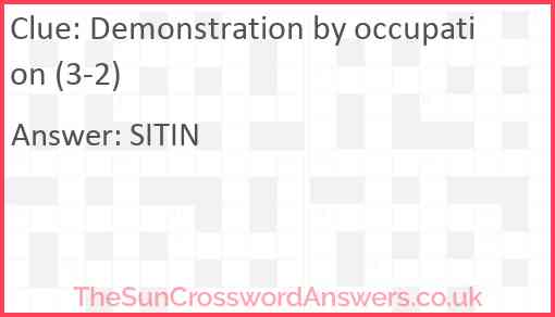 Demonstration by occupation (3-2) Answer
