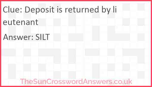 Deposit is returned by lieutenant Answer