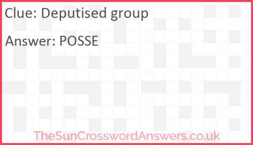 Deputised group Answer