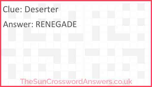 Deserter Answer