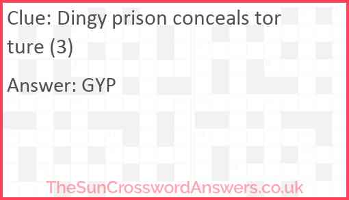 Dingy prison conceals torture (3) Answer