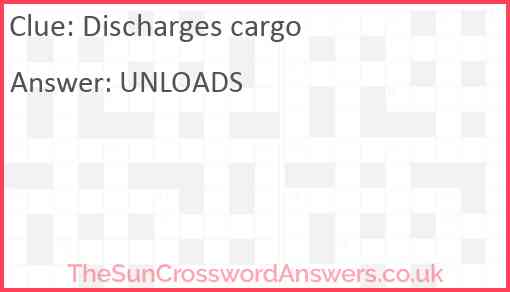 Discharges cargo Answer