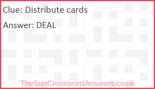 Distribute cards Answer