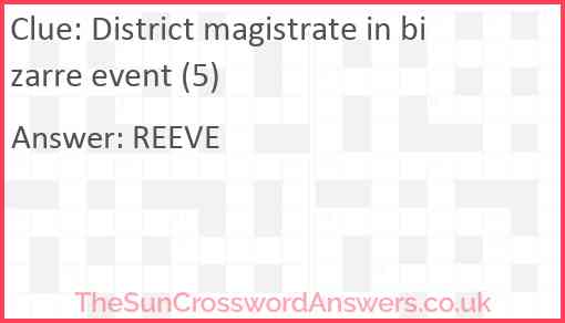 District magistrate in bizarre event (5) Answer