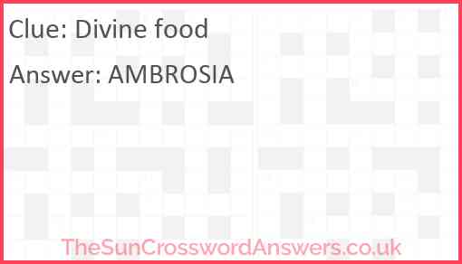 Divine food Answer